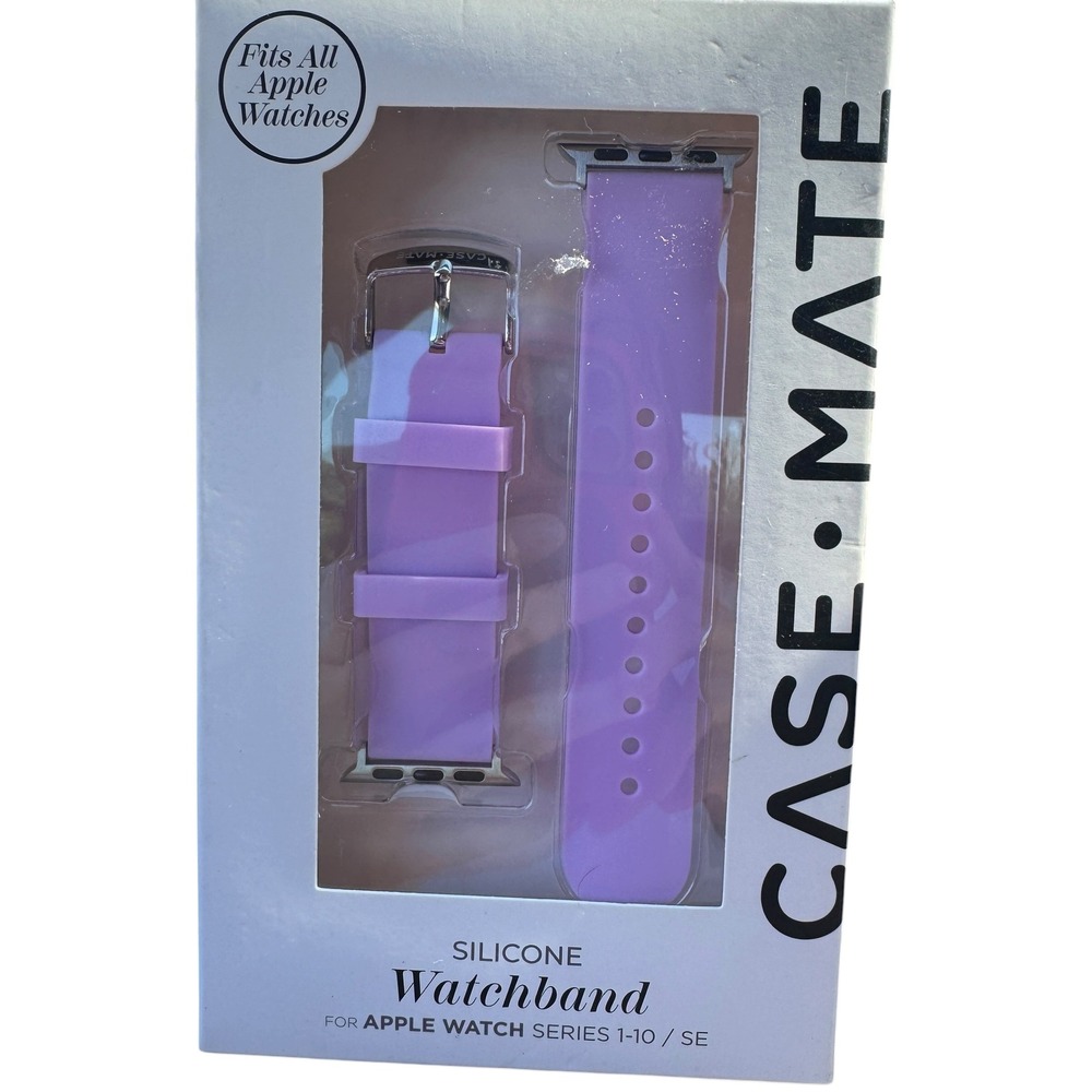 Case-Mate Silicone Watchband OS Purple Apple Watch Series 1-10/SE Compatible